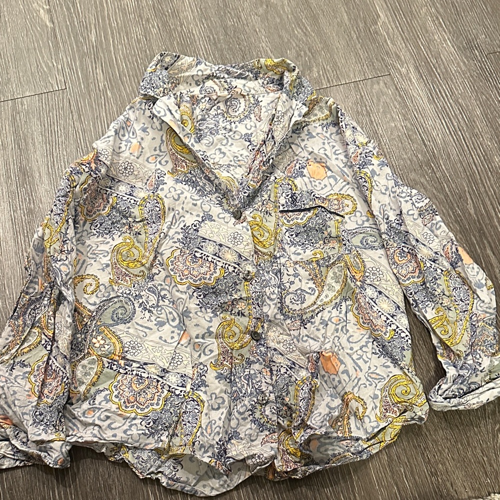 Victoria's Secret Blue Paisley Top